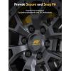 imageMIKKUPPA M14x15 Lug Nuts  Replacement for Chevy Silverado Ford GMC Aftermarket Wheel  24pcs Chrome Seat Wide 23mm Closed End Bulge Acorn OnePiece Wheel Tire Lug NutBlack