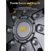 imageMIKKUPPA M14x15 Wheel Lug Nut  Replacement for Chevy Silverado 1500 2500 GMC Ford Ram Aftermarket Wheel  32pcs Black Closed End Lug Nuts with 1 Socket KeySilver