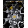 imageMIKKUPPA M14x15 Wheel Lug Nut  Replacement for Chevy Silverado 1500 2500 GMC Ford Ram Aftermarket Wheel  32pcs Black Closed End Lug Nuts with 1 Socket KeySilver