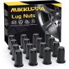 imageMIKKUPPA 24PCS M14x15 Skinny Lug Nuts Chrome 19mm Hex 18quot Tall 23mm Wide Replacement for 19992022 Chevy Silverado 1500 20092022 Traverse 20072022 GMC Acadia Aftermarket WheelBlack