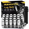 imageMIKKUPPA 24pcs M12X15 Extended Lug Nuts  Chrome Extended Thread Lug Nut ET  17mm Hex 157quot 40mm Tall 079quot 20mm Wide Replacement for Toyota Tacoma 4Runner Chevy Colorado TrailblazerChrome