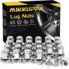 imageMIKKUPPA 24pcs M14X15 Lug Nuts  78quot 22mm Hex Mag Seat Replacement for Replacement for 20222024 Toyota Sequoia Tundra 6 Lug Stock Rim Chrome