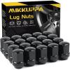 imageMIKKUPPA 24pcs M14x15 F150 Lug Nuts Chrome OEM Style Replacement for 20152024 F150 F150 Expedition Lincoln Navigator Factory Wheels 21mm Hex AntiRusting Updated Tire NutsBlack