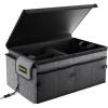 imageMIKKUPPA Car Trunk Organizer  65L Collapsible Trunk Organizer with Lid Sturdy Car Storage for SUV Auto Truck Van with Adjustable Straps and Non Slip Bottom BlackGray