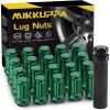 imageMIKKUPPA M12x15 Lug Nuts  Replacement for 19942013 Chevy Impala 19982022 Honda AccordCRVCivic 20032008 Honda Pilot Aftermarket Wheel  20pcs Closed End Spline Lug NutsGreen