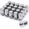 imageMIKKUPPA M12x15 Lug Nuts  Replacement for 20062019 Ford Fusion 20002019 Ford Focus 20012019 Ford Escape Aftermarket Wheel  hrome Closed End Lug Nuts 20pcsChrome