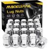 imageMIKKUPPA M12x15 Wheel Lug Nuts Replacement for 20062017 Jeep Compass 20072017 Patriot 20102019 Chevy Cruze 20162024 Malibu Aftermarket Wheel 138quot Height Chrome 20PCS Closed End Tire Nuts Silver