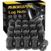 imageMIKKUPPA M12x15 Wheel Lug Nuts Replacement for 20062017 Jeep Compass 20072017 Patriot 20102019 Chevy Cruze 20162024 Malibu Aftermarket Wheel 138quot Height Chrome 20PCS Closed End Tire Nuts Black