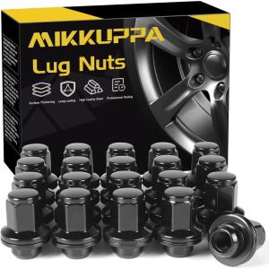 imageMIKKUPPA 20pcs M14X15 Black Lug Nuts  180quot 45mm Height 78quot Hex Replacement for Toyota Sequoia Landcruiser Tundra Lexus LX 5 Lug