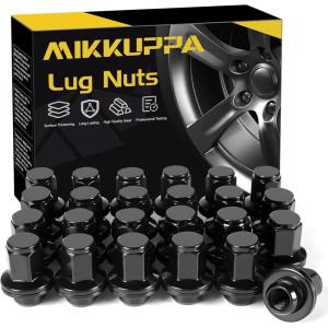 imageMIKKUPPA 24pcs M14X15 Lug Nuts  78quot 22mm Hex Mag Seat Replacement for Replacement for 20222024 Toyota Sequoia Tundra 6 Lug Stock Rim Black