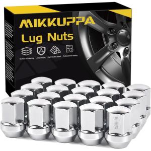imageMIKKUPPA 24pcs M14x15 Lug Nuts  Replacement for 19992022 Silverado 1500 20012017 Chevy Tahoe 19992022 GMC Sierra 1500 20002022 GMC Yukon 78quot Hex Chrome OnePiece Closed End OEM Lug NutSilver