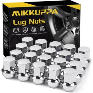 imageMIKKUPPA 24pcs M14x15 Lug Nuts  Replacement for 20182022 Chevy Traverse 20112017 Dodge Durango 20142022 Chevy Silverado157 inch Tall 78 inch 22mm Hex 14x15 Chrome OEM Factory Lug NutsSilver