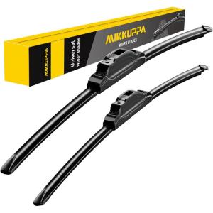 imageMIKKUPPA 24quot17quot Windshield Wiper Blades  Replacement for 20102017 GMC Terrain 20102017 Chevy Equinox 20082012 Ford Kuga  Front Window Wipers Top Lock 19mm Pack of 22820  Fit U  J Hook 