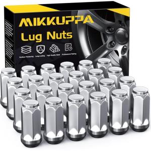 imageMIKKUPPA 91618 Lug Nuts  Replacement for 20052011 Dodge Dakota 20042009 Durango 20042009 RAM 1500 19942010 RAM 2500 20032010 RAM 3500 Aftermarket Wheel 24pcs Black Closed End Lug NutsSilver