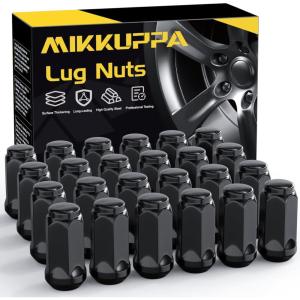 imageMIKKUPPA 91618 Lug Nuts  Replacement for 20052011 Dodge Dakota 20042009 Durango 20042009 RAM 1500 19942010 RAM 2500 20032010 RAM 3500 Aftermarket Wheel 24pcs Black Closed End Lug NutsBlack