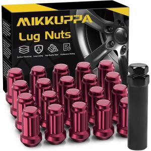 imageMIKKUPPA M12x15 Lug Nuts  Replacement for 19942013 Chevy Impala 19982022 Honda AccordCRVCivic 20032008 Honda Pilot Aftermarket Wheel  20pcs Closed End Spline Lug NutsRose Pink