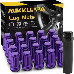 imageMIKKUPPA M12x15 Lug Nuts  Replacement for 19942013 Chevy Impala 19982022 Honda AccordCRVCivic 20032008 Honda Pilot Aftermarket Wheel  20pcs Closed End Spline Lug NutsPurple