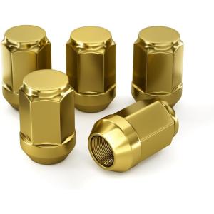 imageMIKKUPPA M12x15 Lug Nuts  Replacement for 20062020 Ford Fusion 20002019 Focus 20012023 Escape Aftermarket Wheel  20pcs Chrome Closed End Lug NutsGold