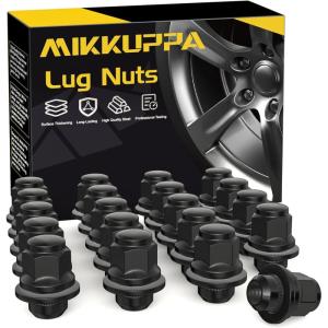 imageMIKKUPPA M12x15 Mag Lug Nuts  Replacement for Toyota Avalon Camry Corolla Highlander RAV4 Sienna Matrix Prius Venza Crown OEM Factory Wheels Chrome 20pcs Tire Nuts with WasherBlack