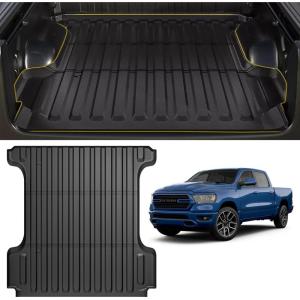 imageMIKKUPPA Truck Bed Mat  Compatible with 20192024 Dodge Ram 1500 57 FT TPE Heavy Duty Pickup Cargo Liner All Weather Protection Car Cargo Mat