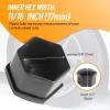 imageMIKKUPPA 20PCS Lug Nut Covers  Black 17 mm Inner Hex Plastic Wheel Bolt Dust Caps Auto Rims Nut Exterior Protection with Removal ClipBlack