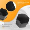 imageMIKKUPPA 20PCS Lug Nut Covers  Black 17 mm Inner Hex Plastic Wheel Bolt Dust Caps Auto Rims Nut Exterior Protection with Removal ClipBlack
