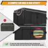 imageMIKKUPPA Car Trunk Organizer  Collapsible Trunk Organizer Sturdy Trunk Storage Organizers Car Trunk Organizer with Lid for SUV Auto Truck Van with Adjustable Straps and Non Slip Bottom Black