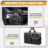 imageMIKKUPPA Car Trunk Organizer  Collapsible Trunk Organizer Sturdy Trunk Storage Organizers Car Trunk Organizer with Lid for SUV Auto Truck Van with Adjustable Straps and Non Slip Bottom Black