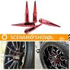 imageMIKKUPPA M14x15 Wheel Spike Lug Nuts 5 PCS Red Spiked Lug Nuts 14mmx15 Solid 44quot Tall Acorn Lug Nut Replacement for Chevy Silverado 1500 2500 3500 F150 F250 F350