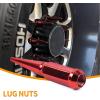 imageMIKKUPPA M14x15 Wheel Spike Lug Nuts 5 PCS Red Spiked Lug Nuts 14mmx15 Solid 44quot Tall Acorn Lug Nut Replacement for Chevy Silverado 1500 2500 3500 F150 F250 F350