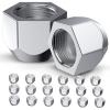 imageMIKKUPPA 12quot20 Trailer Lug Nuts Open End Style 509 Tire Wheel Nuts for Trailer 20 PCS Bulge Acorn Silver Chrome Finish20 PCS