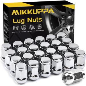 imageMIKKUPPA 24PCS M14x15 Lug Nuts  14 in 35mm Length 087 in 22mm Wide 34 in 19mm Hex Short Aftermarket Wheel Nuts