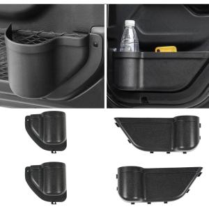 imageMIKKUPPA JL Storage Pockets  Front and Rear Door Pockets Compatible with 20182023 Jeep Wrangler JL JLU 4 Door Interior Storage Accessories Black 4PCsFront  Rear