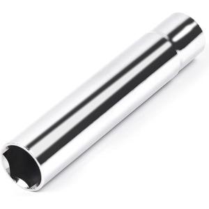 imageMIKKUPPA Spiked Lug Nuts Key  Soild Socket with 19mm Hex Universal Spike Lug nuts Socket Key Replacement Tool for M14x15 M14x20 91618 1220 M12x15 M12x125 OnePiece Spiked Lug NutHexagon Spike Lug Nuts Socket Key Chrome