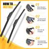 imageMIKKUPPA 16quot Front Windshield Wiper Blades UJ hook AllSeason Silent Windshield Window Wipers OEM Quality for Original Equipment Replacement282812 fit for Ford Focus