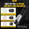imageMIKKUPPA 10 Spline Lug Nut Key Set 3 Pack 10 Point Lug Nut Removal Socket for Wheel Nuts and Lug Bolts TA201719 TA201921 TA232122 Passenger CarSUVTruck Hex Drive Alloy Steel BlackBlack