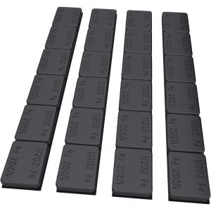 imageMIKKUPPA Black Wheel Weights  12oz 05oz 126pcs 63ozBox Low Profile Easy to Peel Adhesive Stick on Tire Weights for Cars Trucks SUVs Motorcycles RC Cars OEM QualityBlack