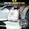 image:imageMIKKUPPA Microfiber Car Wash Mitt  DoubleSided Ultra Absorbent Scratch Free Premium Blend Glove for Car Washing Home Cleaning Black 2Pack 11 x 8Black  Blue