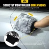 image:imageMIKKUPPA Microfiber Car Wash Mitt  DoubleSided Ultra Absorbent Scratch Free Premium Blend Glove for Car Washing Home Cleaning Black 2Pack 11 x 8Black