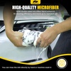image:imageMIKKUPPA Microfiber Car Wash Mitt  DoubleSided Ultra Absorbent Scratch Free Premium Blend Glove for Car Washing Home Cleaning Black 2Pack 11 x 8Black