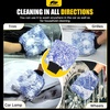 image:imageMIKKUPPA Microfiber Car Wash Mitt  DoubleSided Ultra Absorbent Scratch Free Premium Blend Glove for Car Washing Home Cleaning Black 2Pack 11 x 8Blue