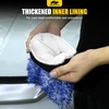 image:imageMIKKUPPA Microfiber Car Wash Mitt  DoubleSided Ultra Absorbent Scratch Free Premium Blend Glove for Car Washing Home Cleaning Black 2Pack 11 x 8Blue
