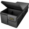 image:imageMIKKUPPA Car Trunk Organizer  75L Collapsible Trunk Organizer with Lid Sturdy Car Storage for SUV Auto Truck Van with Adjustable Straps and Non Slip Bottom BlackGray