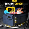 image:imageMIKKUPPA Car Trunk Organizer  75L Collapsible Trunk Organizer with Lid Sturdy Car Storage for SUV Auto Truck Van with Adjustable Straps and Non Slip Bottom BlackBlue