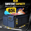 image:imageMIKKUPPA Car Trunk Organizer  75L Collapsible Trunk Organizer with Lid Sturdy Car Storage for SUV Auto Truck Van with Adjustable Straps and Non Slip Bottom BlackBlue