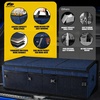 image:imageMIKKUPPA Car Trunk Organizer  75L Collapsible Trunk Organizer with Lid Sturdy Car Storage for SUV Auto Truck Van with Adjustable Straps and Non Slip Bottom BlackBlue