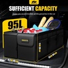 image:imageMIKKUPPA Car Trunk Organizer  75L Collapsible Trunk Organizer with Lid Sturdy Car Storage for SUV Auto Truck Van with Adjustable Straps and Non Slip Bottom BlackBlack