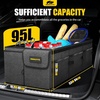 image:imageMIKKUPPA Car Trunk Organizer  75L Collapsible Trunk Organizer with Lid Sturdy Car Storage for SUV Auto Truck Van with Adjustable Straps and Non Slip Bottom BlackGray