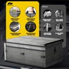 image:imageMIKKUPPA Car Trunk Organizer  75L Collapsible Trunk Organizer with Lid Sturdy Car Storage for SUV Auto Truck Van with Adjustable Straps and Non Slip Bottom BlackGray