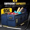 image:imageMIKKUPPA Car Trunk Organizer  75L Collapsible Trunk Organizer with Lid Sturdy Car Storage for SUV Auto Truck Van with Adjustable Straps and Non Slip Bottom BlackBlue